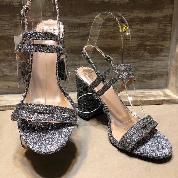 a new day Shoes - Final$ Glittery Women’s Estella Block Heels, NWT’s